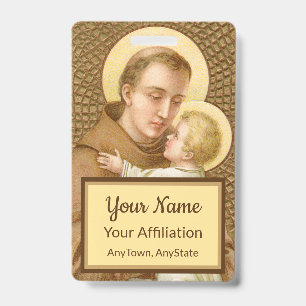 St. Anthony & the Christ Child (JM 05; Style 2) ID Badge