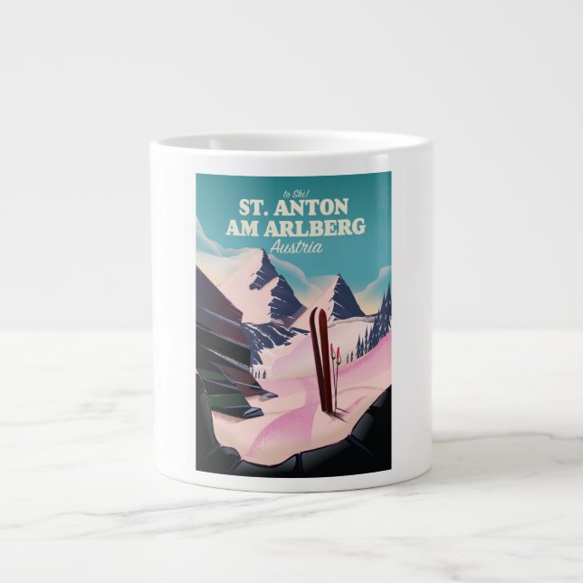 St. Anton am Arlberg ski Austria Large Coffee Mug (Front)