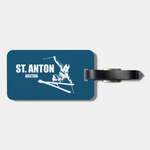 St. Anton Austria Skier Luggage Tag