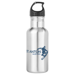 St. Anton Austria Snowboarder 532 Ml Water Bottle