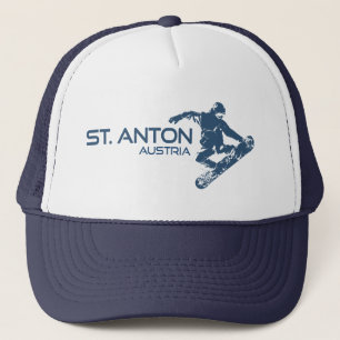 St. Anton Austria Snowboarder Trucker Hat