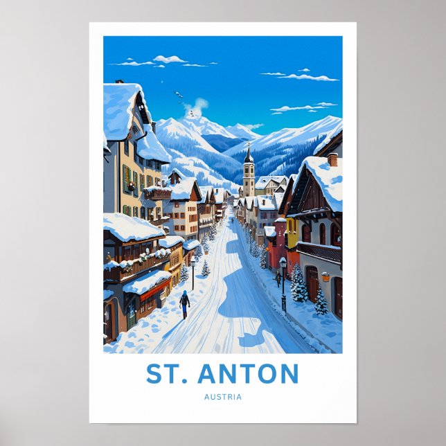 St. Anton Austria Travel Print (Front)