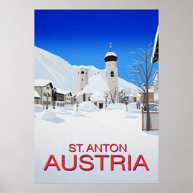 St Anton Ski Resort Austria Poster (Front)
