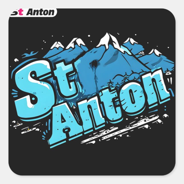 St Anton Ski Stickers (Set of 20) (Front)