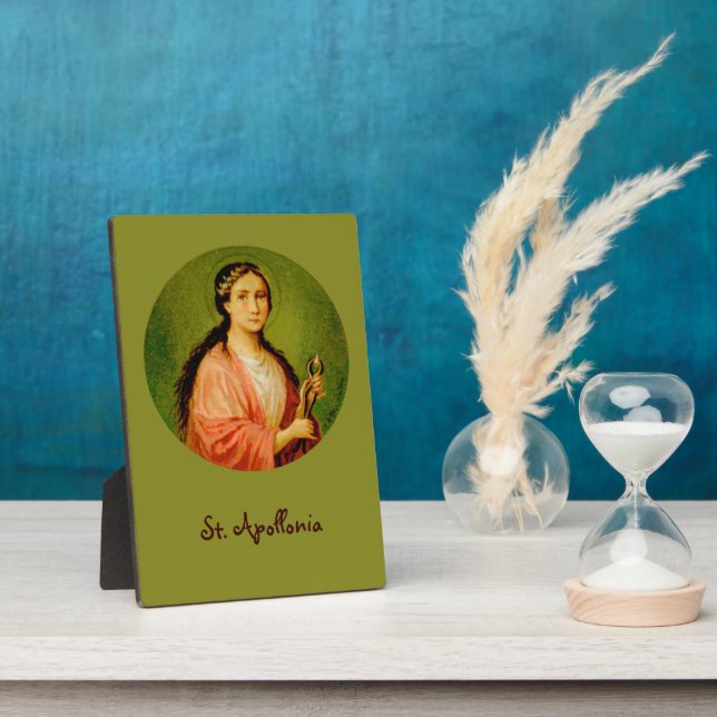 St. Apollonia (BLA 001) 5"x7" Vertical Plaque (Side)