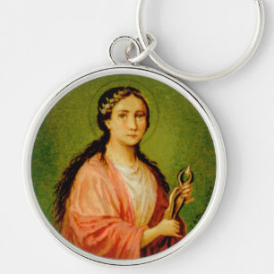 St. Apollonia (BLA 001) Premium Round Metal Key Ring