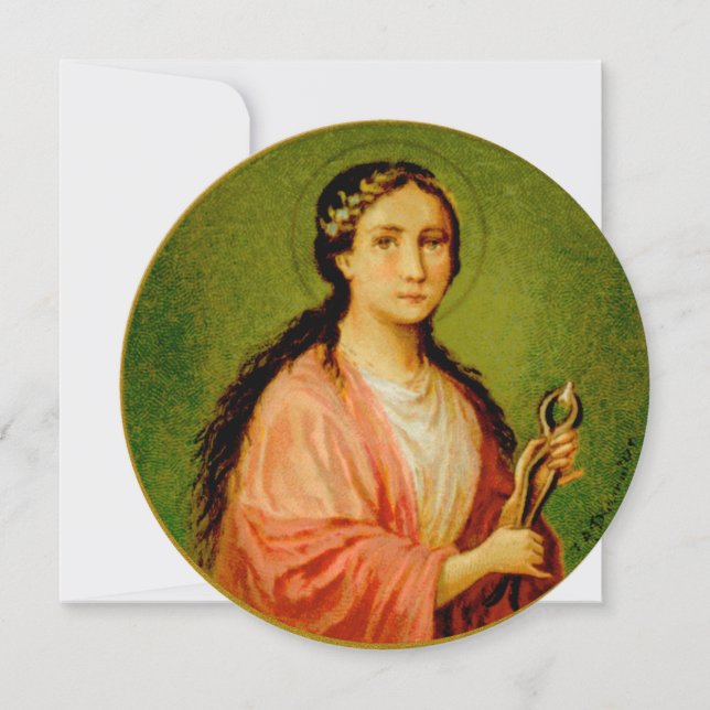 St. Apollonia (BLA 001) Round  Blank Greeting Card (Front)