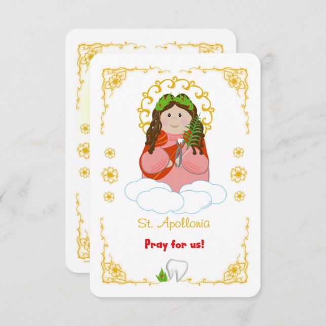 St. Apollonia Holy Card (Front/Back)