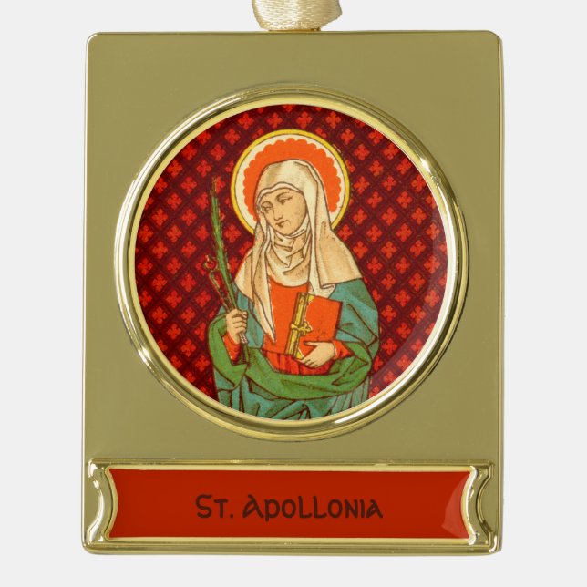 St. Apollonia (VVP 001) Gold Plated Banner Ornament (Front)