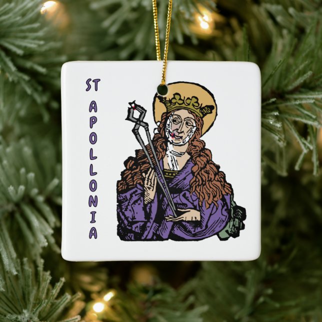 St. Apollonia with Pulled Tooth (Nuremberg) Ceramic Ornament (Tree)