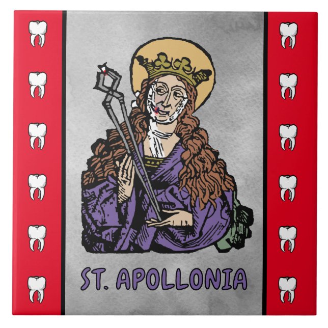 St. Apollonia with Pulled Tooth (Nuremberg) Tile (Front)