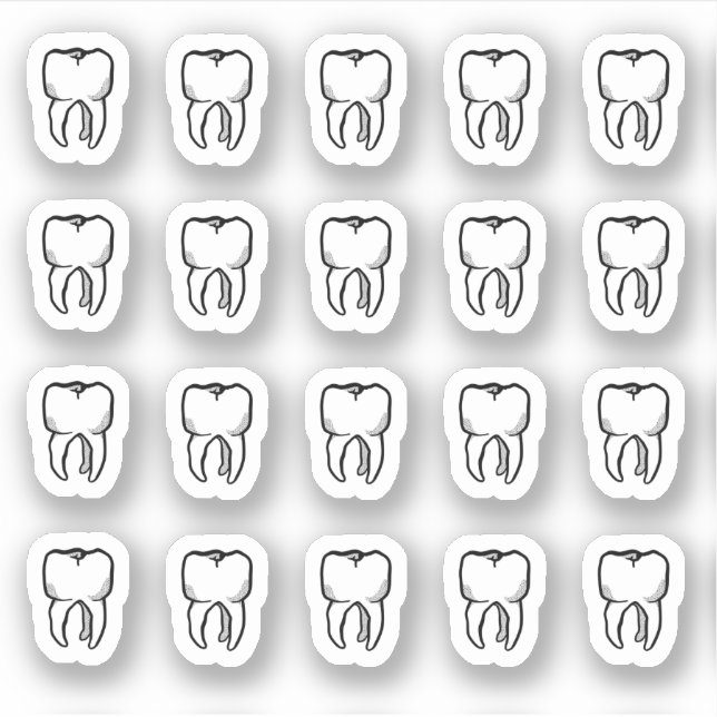 St. Apollonia's Teeth - 20 Tooth Stickers (Front)