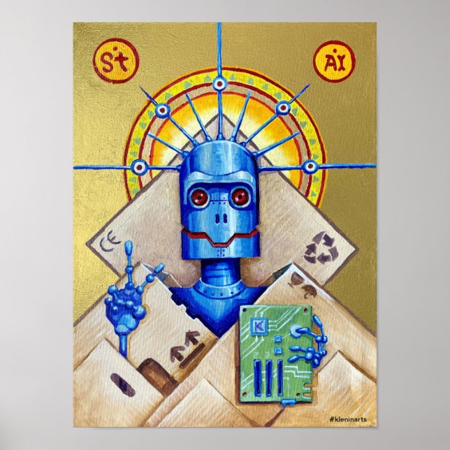 St. Artificial Intelligence (series "Deus ex box") Poster (Front)