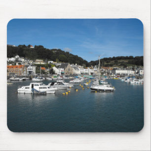 St Aubin's Harbour at high tide Mouse Pad