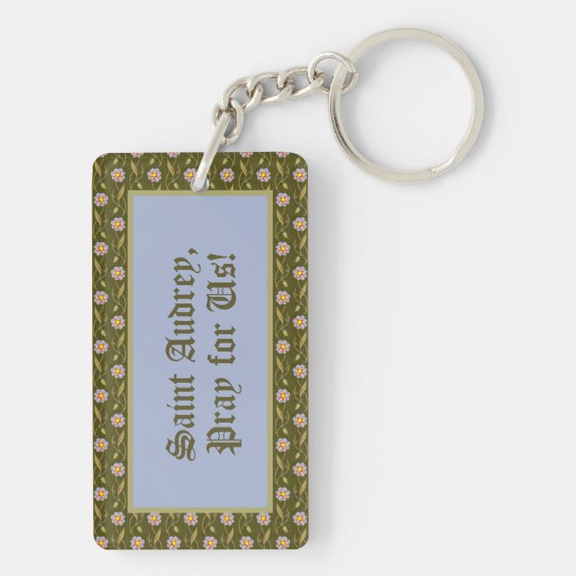 St. Audrey (Etheldreda) (P 003) Key Ring (Back)