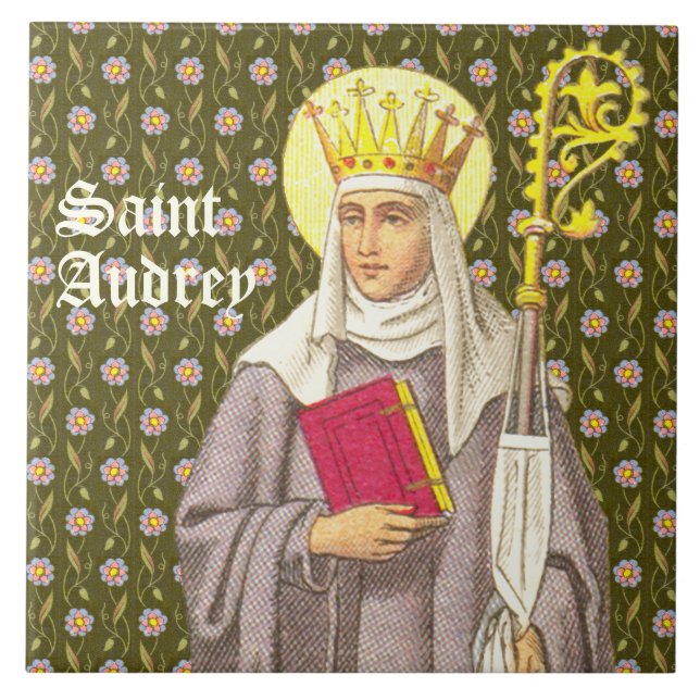 St. Audrey (Etheldreda) (P 003) Tile (Front)