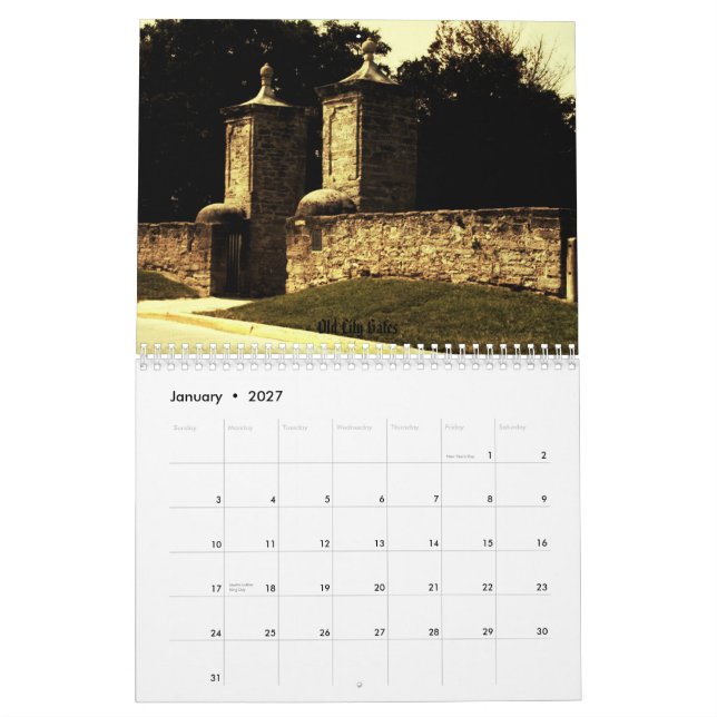 St Augustine 2010 Calendar (Jan 2027)