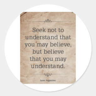 St. Augustine #4 Classic Round Sticker