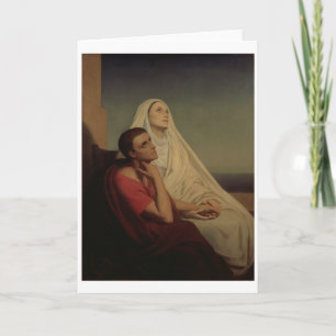 St. Augustine and his mother St. Monica, 1855 Card