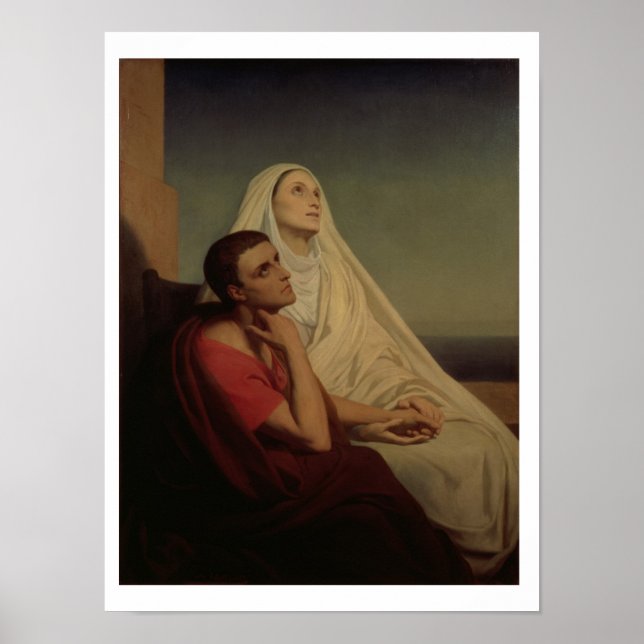 St. Augustine and his mother St. Monica, 1855 Poster (Front)