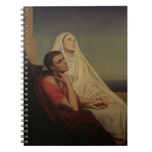 St. Augustine and his mother St. Monica, 1855 Spiral Notebook