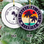 St Augustine Beach Florida Retro Palm tree 80s Ceramic Tree Decoration<br><div class="desc">St Augustine Florida. This retro design makes a great Christmas or Birthday gift for fans of St Augustine Beach. The retro summer vibes design is a perfect gift for travel lovers and tropical destinations fans. - " You can customise and modify this template by adjusting, changing or deleting the texts...</div>