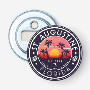 St Augustine beach Florida Sunset Beach Palm Tree  Bottle Opener