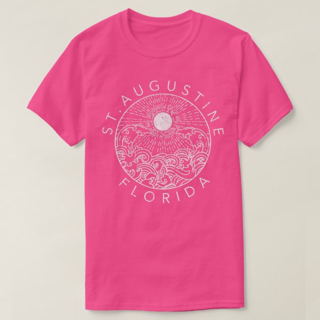 St Augustine Beach Florida Vacation Ocean Retro So T-Shirt (Design Front)