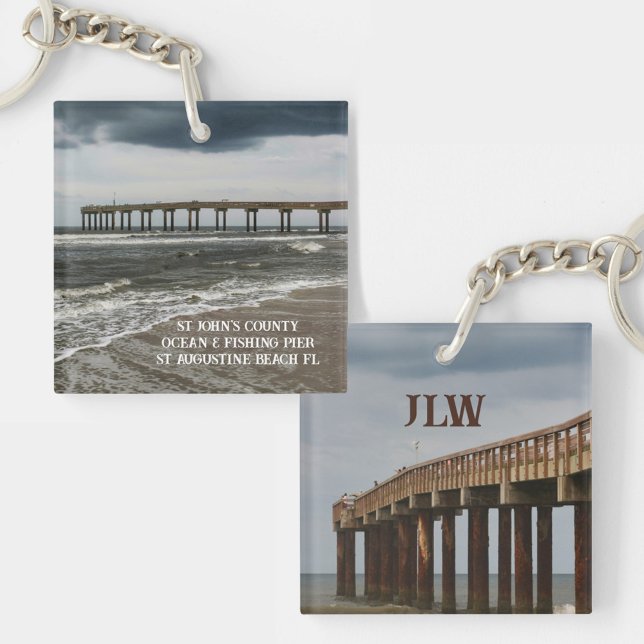 St Augustine Beach Pier Florida Photographic Key Ring (Creator Uploaded)