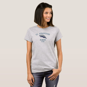 St Augustine EST 1565 Beach Manatee T-Shirt