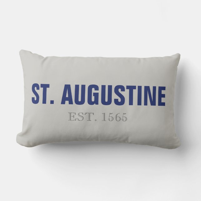 St Augustine Established 1565 Throw Pillow (Front)