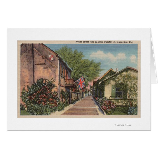 St. Augustine, FL - Aviles St. in Old Spanish (Front Horizontal)