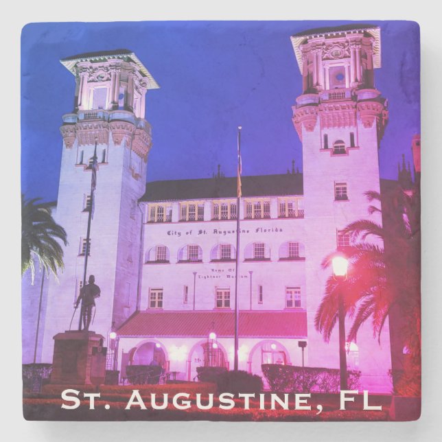 St. Augustine, FL - Hotel Alcazar Stone Coaster (Front)