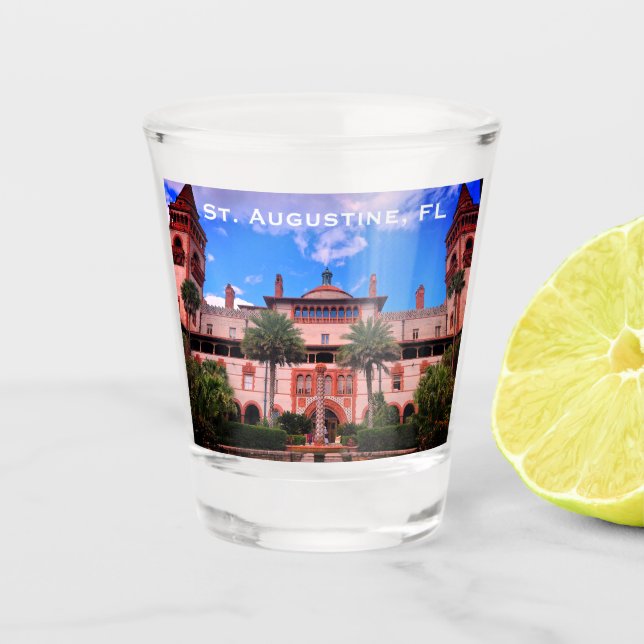 St. Augustine, FL - Ponce de Leon Hotel Shot Glass (Front)