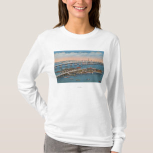 St. Augustine, FL - View of Bridge of Lions T-Shirt