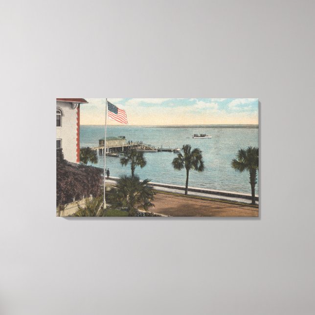 St. Augustine, FL - View of Matanzas Bay & Canvas Print (Front)