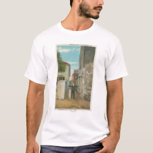 St. Augustine, FL - View of Treasury Street & T-Shirt