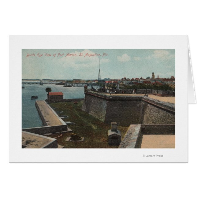 St. Augustine, Florida - Aerial of Ft. Marion (Front Horizontal)