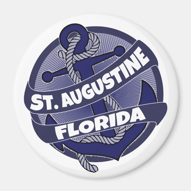 St. Augustine Florida anchor swirl magnet (Front)