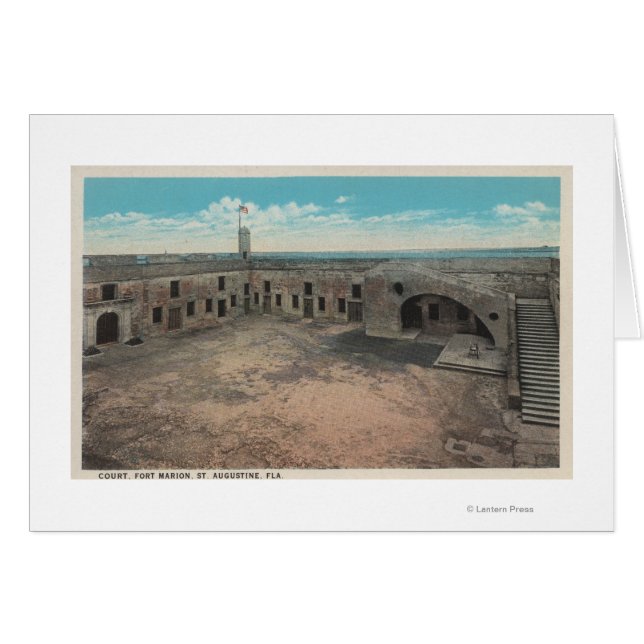 St. Augustine, Florida - Bird's Eye of Ft. Mario (Front Horizontal)