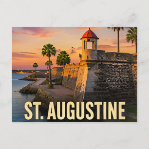 St Augustine Florida Coastal City Travel Gift Postcard