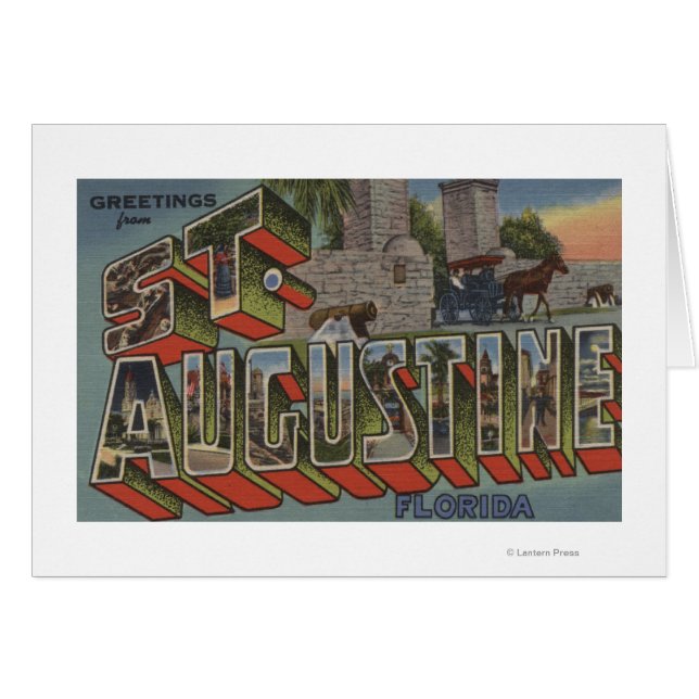 St. Augustine, Florida - Large Letter Scenes (Front Horizontal)