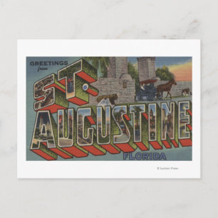 St. Augustine, Florida - Large Letter Scenes Postcard