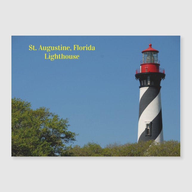 St. Augustine, Florida lighthouse magnetiic card (Front)