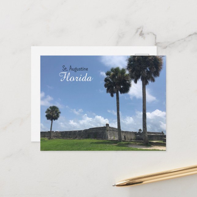 St Augustine Florida Postcard (Front/Back In Situ)