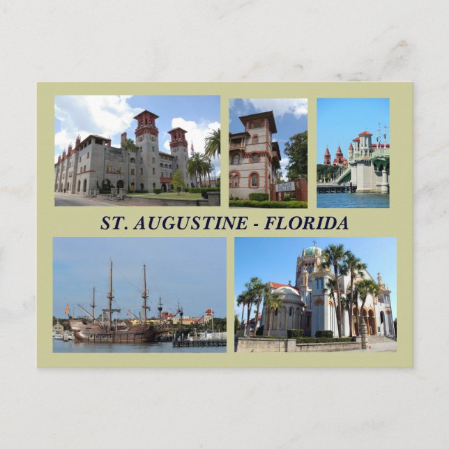 St. Augustine, Florida Postcard (Front)