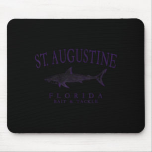 St augustine florida shark vintage plum art mouse pad
