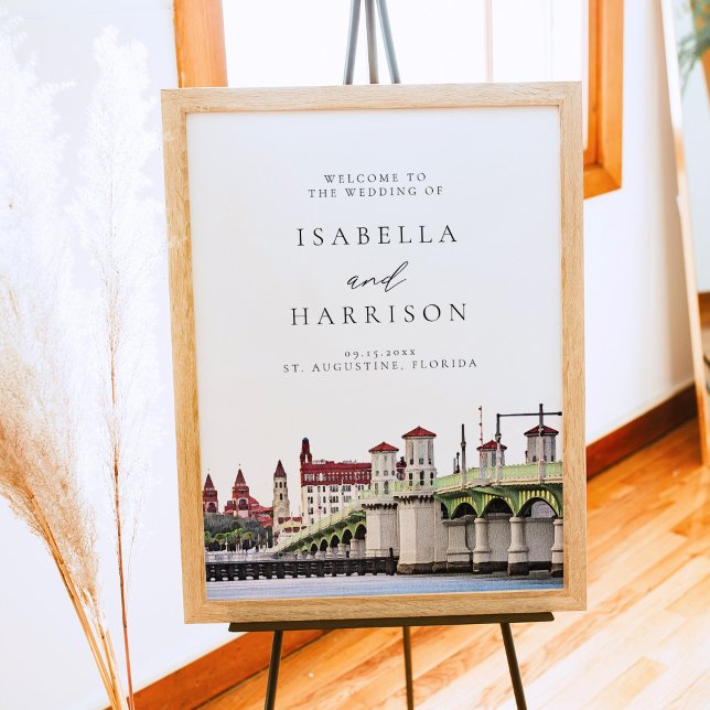 ST AUGUSTINE Florida Skyline Wedding Welcome Poster (Creator Uploaded)