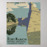 St. Augustine Florida Spanish Fort Poster