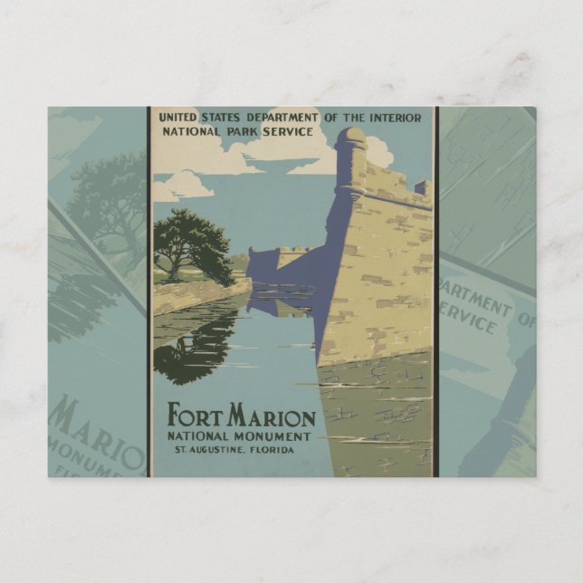 St. Augustine Florida Spanish Fort Poster Postcard (Front)